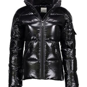 SAM. Women's Shiny Black Puffer Jacket
